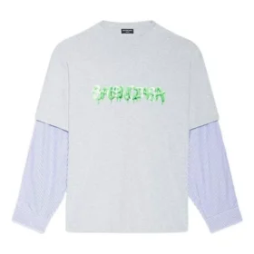 Tričko s vrstveným logem Slime „Grey“ 671401TLVF11203