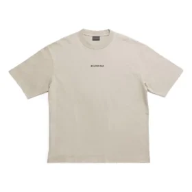 Tričko s výstřihem do V, střední střih „Beige“ 612966TOVJ89763