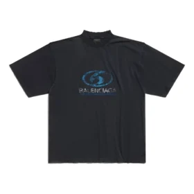 Tričko Surfer, střední střih „Black Blue“ 764235TPVM31412
