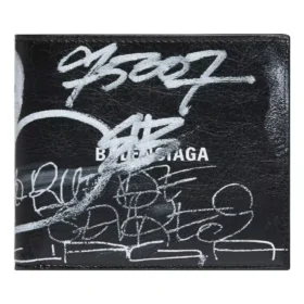 Čtvercová skládací peněženka s graffiti „Black White“ 594549210LH1090