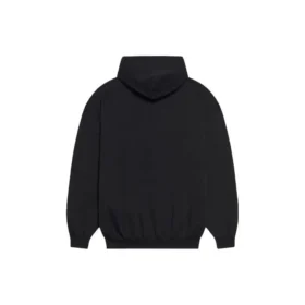 Unisex FW21 fleecová mikina s potiskem loga, dlouhý rukáv, s kapucí, černá 600583TKVI81070
