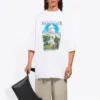 Unisex SS21 Oversized bavlněné tričko, bílé, 641614TJVH69000