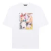 Unisex tričko s potiskem „I Love Dogs“, bílé, 641614TJVH19000