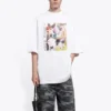 Unisex tričko s potiskem „I Love Dogs“, bílé, 641614TJVH19000