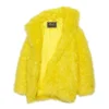 Unisexová bundy z umělé kožešiny FW21, žlutá, 663000TKQ077200