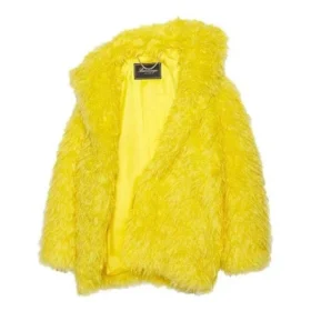 Unisexová bundy z umělé kožešiny FW21, žlutá, 663000TKQ077200