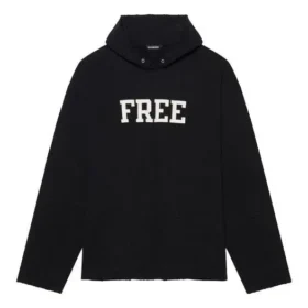 Unisexová mikina FW21 s volným potiskem písmen, černá 661711TKVD41070