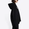 Unisexová mikina FW21 s volným potiskem písmen, černá 661711TKVD41070