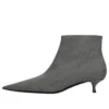 Vlněné kostkované kozačky s špičatou špičkou „Grey“ 579218W1SR01214