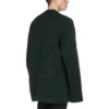 Vlněný svetr s kulatým výstřihem a celoplošným logem „Dark Green“ 657400T15673050