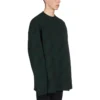Vlněný svetr s kulatým výstřihem a celoplošným logem „Dark Green“ 657400T15673050
