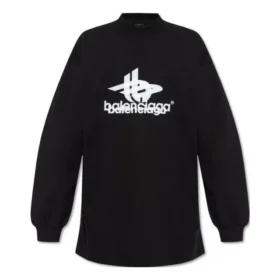 Vrstvené sportovní tričko s dlouhým rukávem Oversized „Black White“ 739027TPVF21070