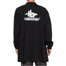 Vrstvené sportovní tričko s dlouhým rukávem Oversized „Black White“ 739027TPVF21070