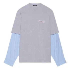 Vrstvené tričko s politickým motivem „Grey“ 671401TKVJ11379