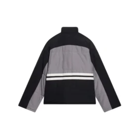 Vypolstrovaná bundy s rolákem „Grey Black“ 675462-TKO48-1000