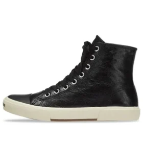 Vysoké tenisky Paris „Black Leather and White Rubber“ 688756W3RCA1090