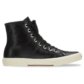 Vysoké tenisky Paris „Black Leather and White Rubber“ 688756W3RCA1090