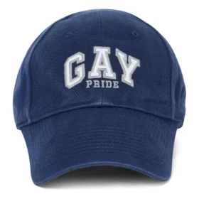Vyšívaná bavlněná keprová baseballová čepice Pride „Blue“ 670810410B24000