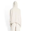 XXXL Mikina s nášivkami a kapucí, oversized „Ecru“ 720406TNVD99784