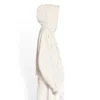XXXL Mikina s nášivkami a kapucí, oversized „Ecru“ 720406TNVD99784