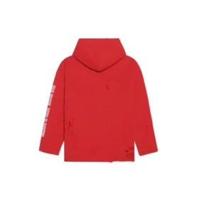 Zkrácená mikina s kapucí Balenciaga „Cardi Red“ 670946-TLVJ3-6441